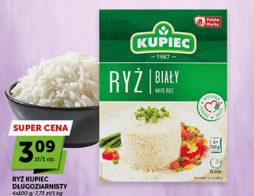 Ryż biały Kupiec długoziarnisty 4-pak promocja w Euro Sklep