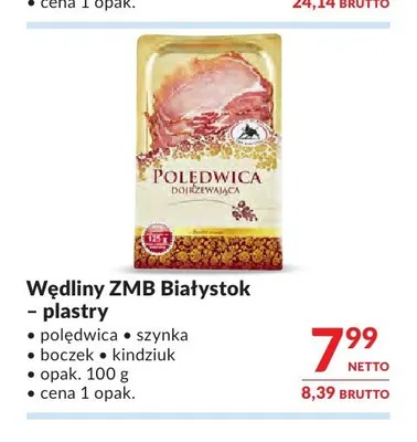 Polędwica ZMB Białystok plastry promocja w Makro