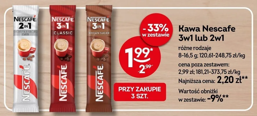 Kawa Nescafe 3in1 Brown Sugar promocja w Żabka