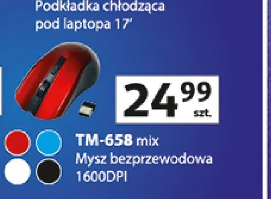 Mysz bezprzewodowa Vakoss TM-658 mix promocja w Auchan