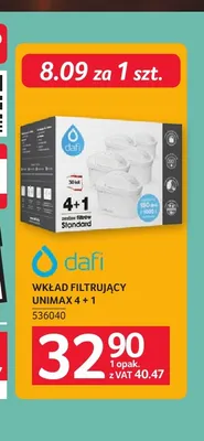 Wkład filtrujący Dafi Unimax 4+1 promocja w Selgros
