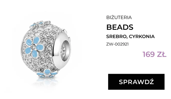Bead srebrny z cyrkoniami Briju ZW-002921 promocja w Briju