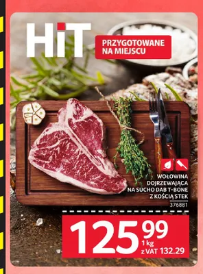 Wołowina dojrzewająca na sucho DAB T-Bone z kością stek promocja w Selgros