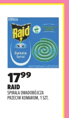 Spirala owadobójcza przeciw komarom Raid promocja w Drogerie Natura