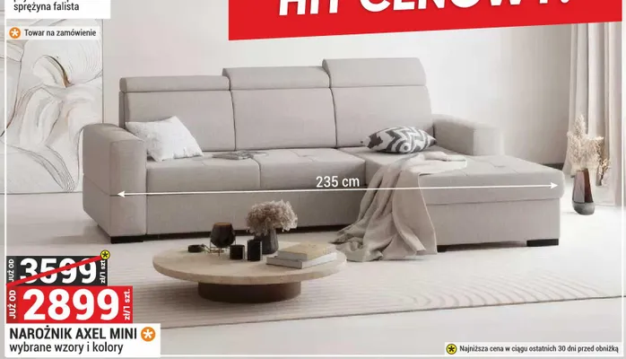 Narożnik Axel Mini wybrane wzory i kolory promocja w Merkury Market