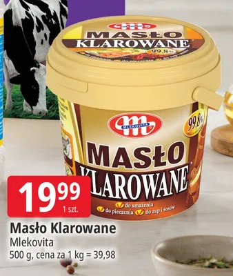 Masło Klarowane Mlekovita promocja w Leclerc
