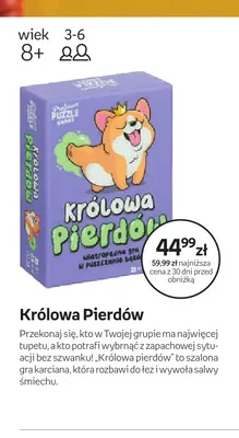 Gra karciana Królowa Pierdów Professor Puzzle promocja w Empik
