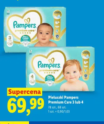 Pieluszki Pampers Premium Care 4 promocja w Lidl
