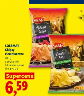 Chipsy ziemniaczane SOL&MAR o smaku chili promocja w Lidl