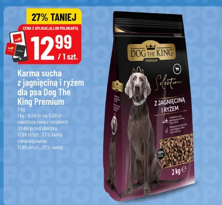 Karma sucha z jagnięciną i ryżem dla psa Premium promocja w POLOmarket