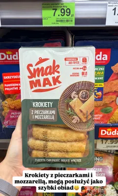 Krokiety z pieczarkami i mozzarellą SmakMAK promocja w Dino