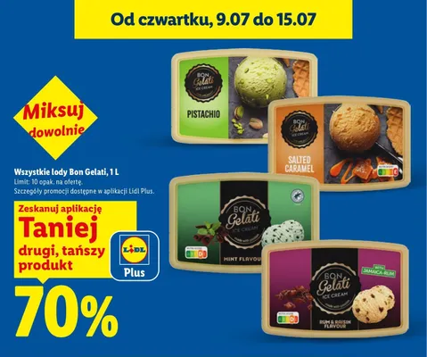 Lody Bon Gelati Mint Flavour promocja w Lidl