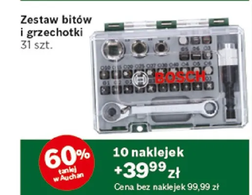 Zestaw bitów i grzechotki 31 szt. promocja w Auchan