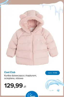 Kurtka dziewczęca z kapturem ocieplana różowa Cool Club promocja w Smyk