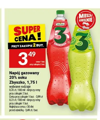 Napój gazowany Zbyszko 3 Limonki promocja w Twój Market