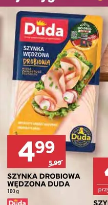 Szynka drobiowa wędzona Duda promocja w Stokrotka
