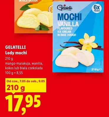 Lody mochi wanilia Gelatelli promocja w Lidl