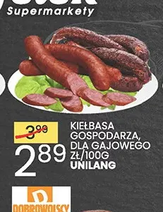 Kiełbasa Gospodarza dla Gajowego Dobrowolscy promocja w Wafelek