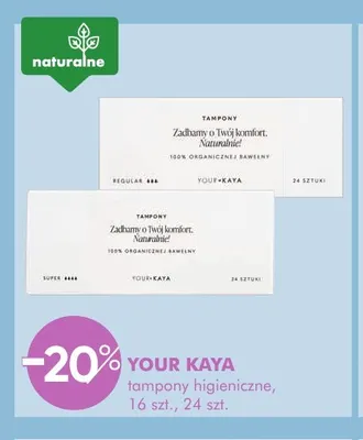 Tampony higieniczne Your Kaya 24 szt. promocja w Super-Pharm