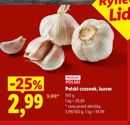 Czosnek polski promocja w Lidl