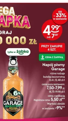 Napój piwny Garage Hardcore Whisky Sour promocja w Żabka