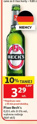 Piwo Beck's promocja w Auchan