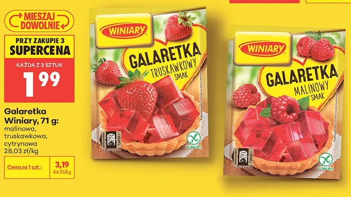 Galaretka Winiary malinowa promocja w Biedronka