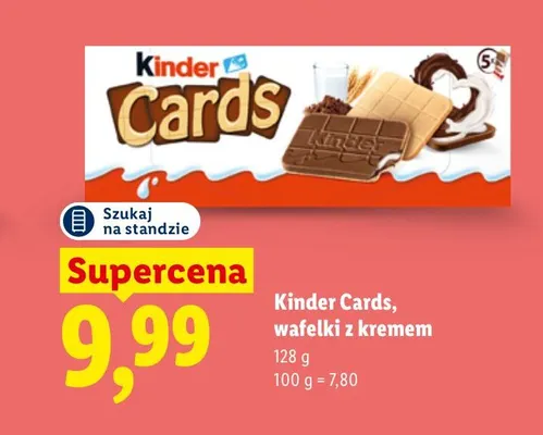 Kinder Cards wafelki z kremem promocja w Lidl