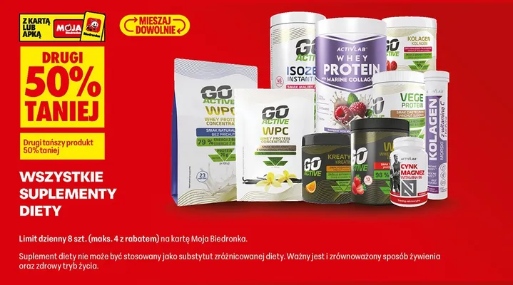 Suplement diety Go Active Iso Active smak malinowy promocja w Biedronka