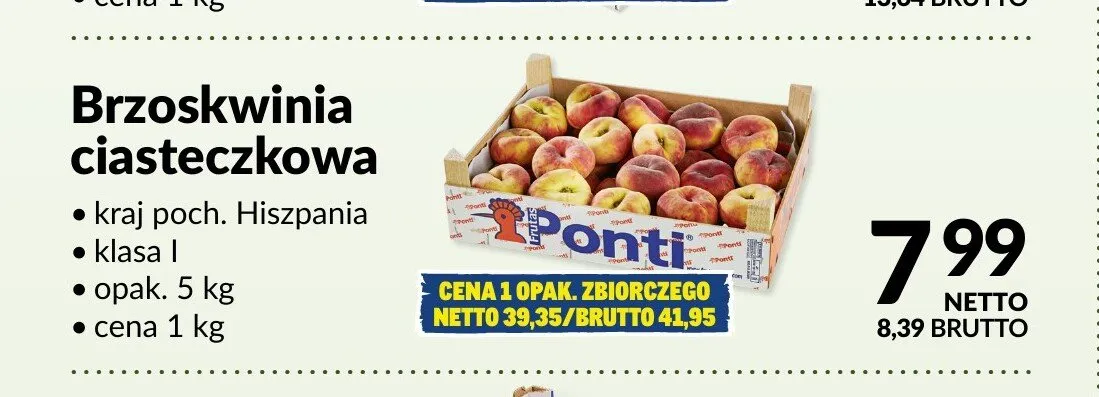 Brzoskwinia ciasteczkowa Ponti promocja w Makro