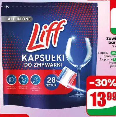 Kapsułki do zmywarki Liff All In One promocja w Dino