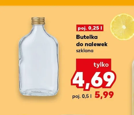 Butelka do nalewek szklana 0,25 l promocja w Kaufland
