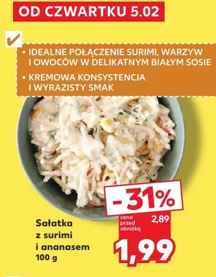 Sałatka z surimi i ananasem promocja w Kaufland