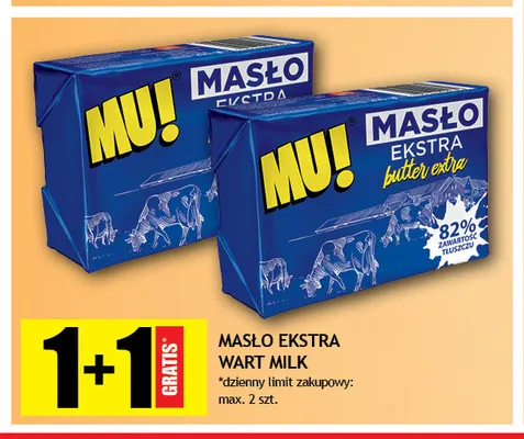 Masło ekstra Wart Milk Mu! promocja w Gram Market