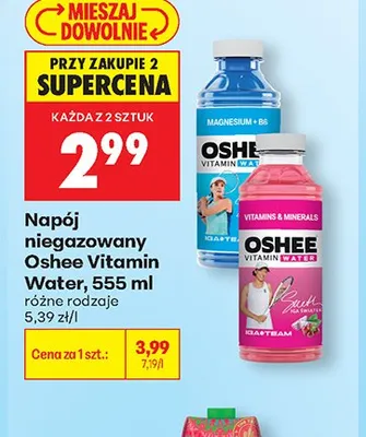 Napój niegazowany Oshee Vitamin Water promocja w Biedronka