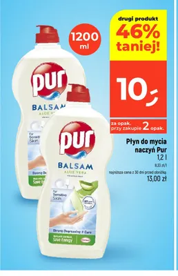 Płyn do mycia naczyń Pur Balsam Aloe Vera promocja w Dealz
