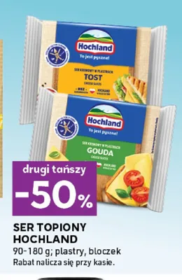 Ser topiony w plastrach Gouda Hochland promocja w Stokrotka