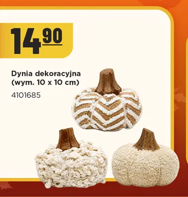 Dynia dekoracyjna 10x10 cm promocja w MR. DIY