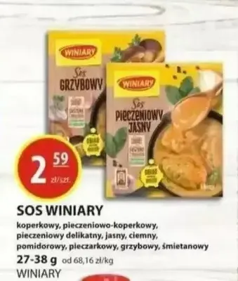 Sos koperkowy, pieczeniowo-koperkowy, pieczeniowy delikatny, jasny, ciemny, pomidorowy, pieczarkowy, grzybowy, śmietanowy promocja w Zielony Koszyk