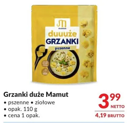 Grzanki duże Mamut promocja w Makro