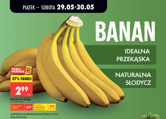 Banan na wagę promocja w Biedronka