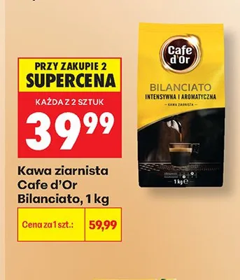 Kawa ziarnista Cafe d'Or Bilanciato promocja w Biedronka