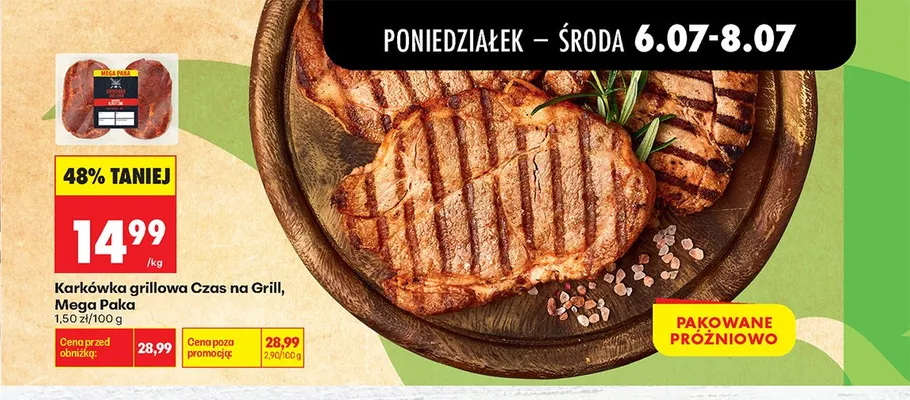 Karkówka grillowa Czas na Grill Mega Paka promocja w Biedronka