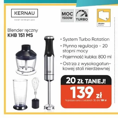 Blender ręczny KERNAU KHB 151 MS promocja w Max Elektro