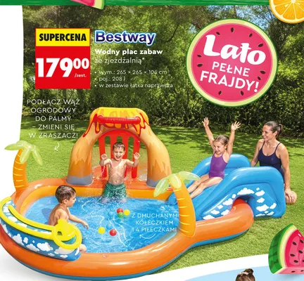 Wodny plac zabaw ze zjeżdżalnią Bestway promocja w Biedronka