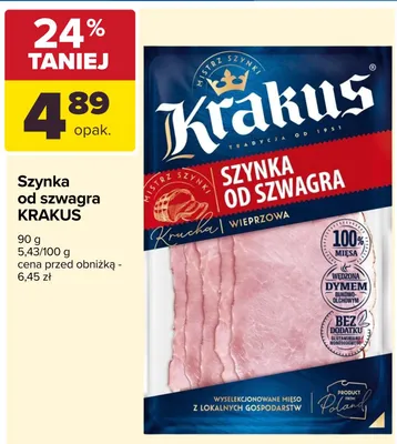 Szynka od szwagra Krakus promocja w Carrefour