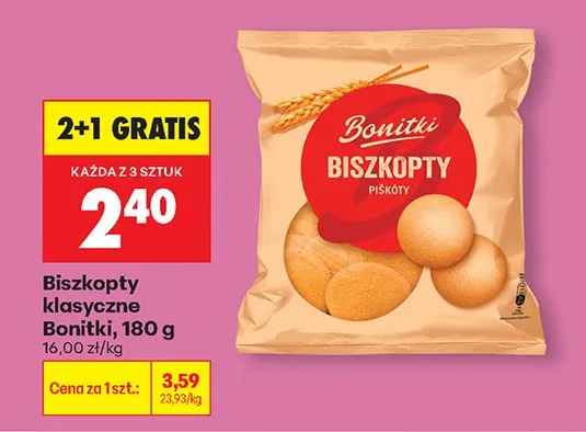 Biszkopty klasyczne piskoty promocja w Biedronka