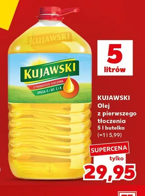 Olej rzepakowy z pierwszego tłoczenia Kujawski promocja w Kaufland