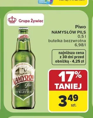 Piwo Namysłów Pils promocja w Carrefour Market