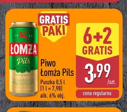 Piwo Łomża Pils promocja w Aldi